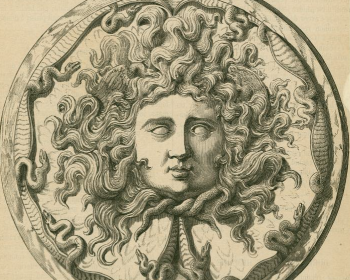 ファルネーゼ杯のメドゥーサの頭部（ナポリ博物館所蔵）